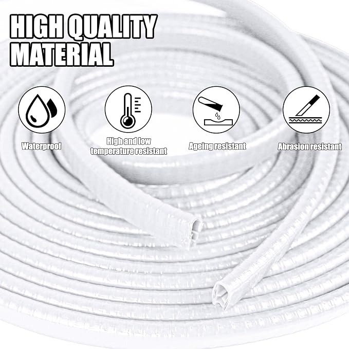 Wuyaoyao 13.1Ft (4M) Car Door Edge Guards, Rubber U Shape Automotive Door Entry Guard Protector Strip, No Glue Required, Universal Vehicle Doors Edge Trim, Exterior Car Accessories (White, 13.1FT)