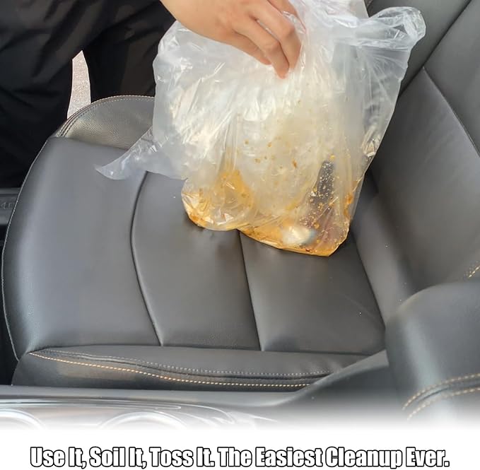 ROCCS 50PCS Disposable Car Seat Covers, Transparent Waterproof Plastic Seat Protector Universal for Airplane Seat, Salon Chairs, Restaurant Seats, Bus Seats & Most Vehicles