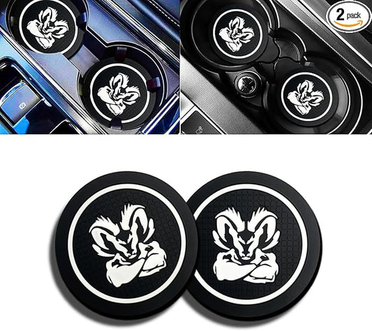2PCS Car Cup Holder Coaster for 1500 2500 3500 | 2.75 Inch Universal Non-Slip Cup Holders, Car Interior Accessories,Car Drink Coaster Holder for 1500 2500 3500 (White)