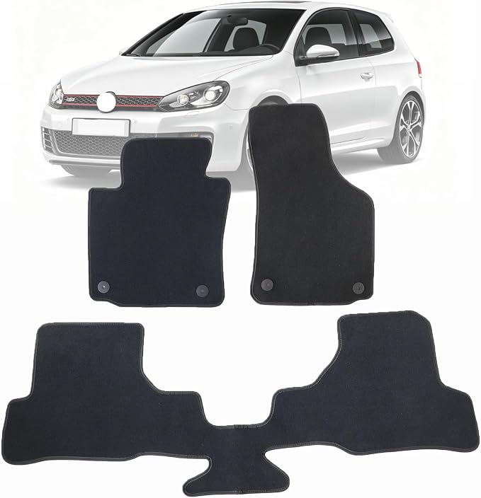 GXARTS Car Waterproof Floor Mats Carpet Full Set Fit for Volkswagen Golf GTI 2003 2004 2005 2006 2007 2008 2009 2010 2011 2012 | All-Weather Protect, Non-Slip Backing Automobile Floor Liner