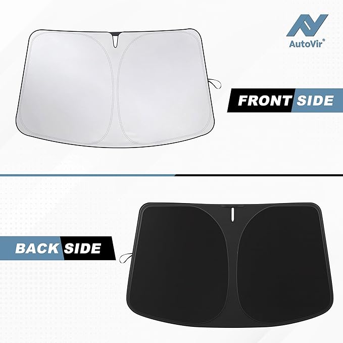 Autovir Windshield Sun Shade, 2017-2026 Tesla Model 3 & Y, 280T Visor Shade
