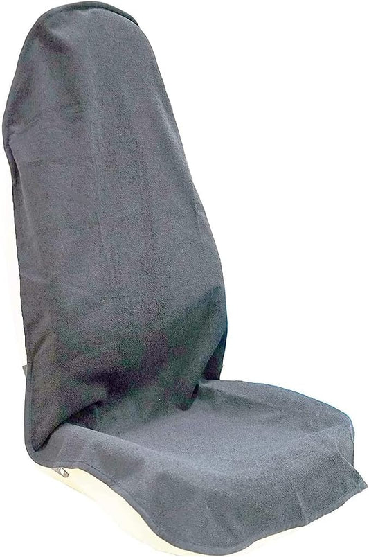 Car Seat Cover Protector Front Seats,for Gym Workout,Running,Swimming,Beach and Hiking,Waterproof Sweat Towel Bucket Seat Covers for Cars SUV Trucks (Grey, 1Pcs)