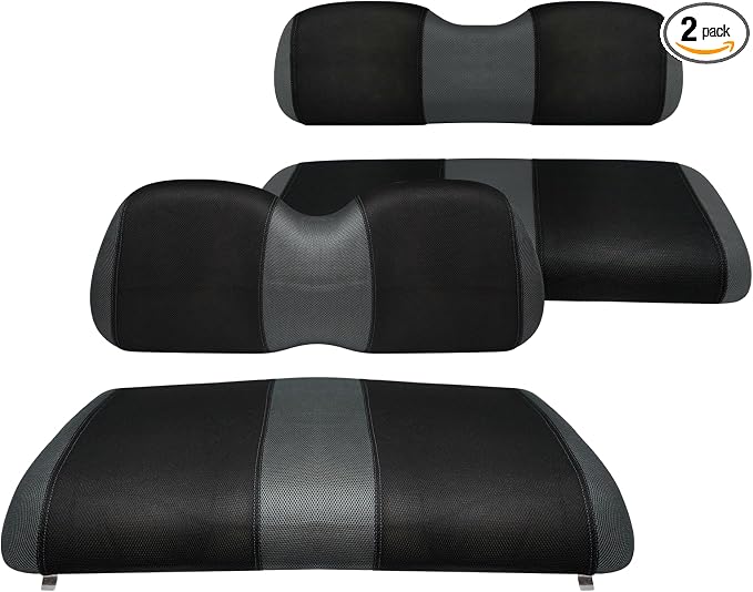 Golf Cart Front and Rear Seat Covers for Club Car Precedent 2004 and Up, Durable Polyester Fabric Club Car Precedent Seat Covers, Breathable Washable