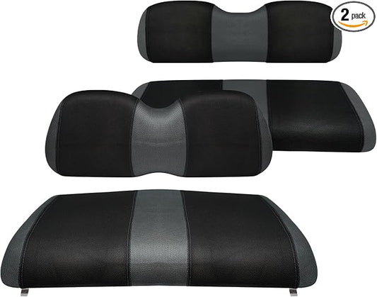 Golf Cart Front and Rear Seat Covers for Club Car Precedent 2004 and Up, Durable Polyester Fabric Club Car Precedent Seat Covers, Breathable Washable