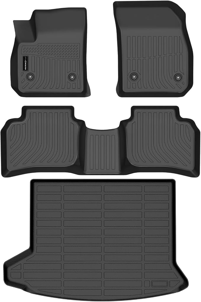 Auxko All Weather Floor Mats Cargo Mat Fit for Cadillac XT4 2026 2025-2019 TPE Liners Accessories Odorless Anti-Slip Floor Mats Cargo Mat