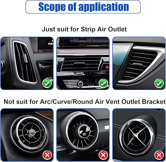 20 Pieces Universal Car Air Conditioner Vent Trim Decoration Strip Accessories, Waterproof Flexible Shiny Auto Car Interior Accessories for All Air Vent Outlet