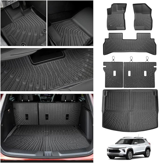 Cartist Floor Mats for Chevy Trailblazer FWD 2021-2025 2026, All Weather Cargo Liner for Trailblazer Accessories, Heavy Duty Car Mats, Car Accessories (Only Fit Cargo in Upper Deck Position)