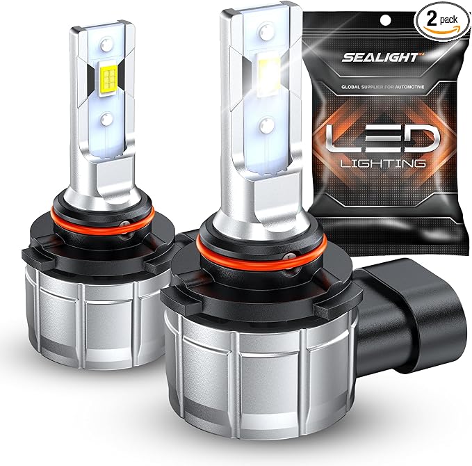 SEALIGHT H10 9145 LED Fog Light Bulbs or DRL, 600% Brightness 9040 9045 9140 Fog Lights LED Bulb for Car, 6500K Cool White Dual-row CSP Chips, 1:1 Mini Size, Pack of 2