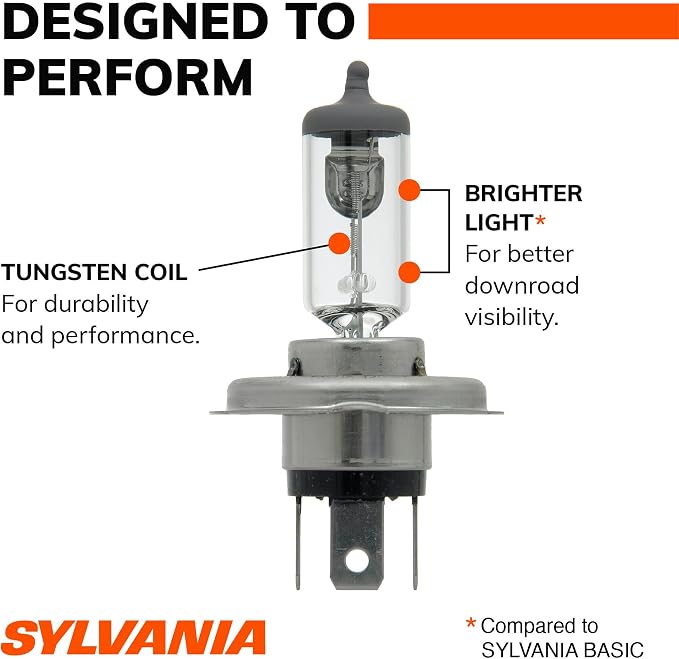 SYLVANIA - 9003 XtraVision - High Performance Halogen Headlight Bulb, High Beam, Low Beam and Fog Replacement Bulb (Contains 2 Bulbs)