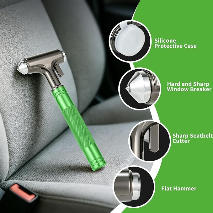 Window Breaker Seatbelt Cutter, 3-in-1 Car Safety Hammer | Seatbelt Cutter. Car Glass Breaker