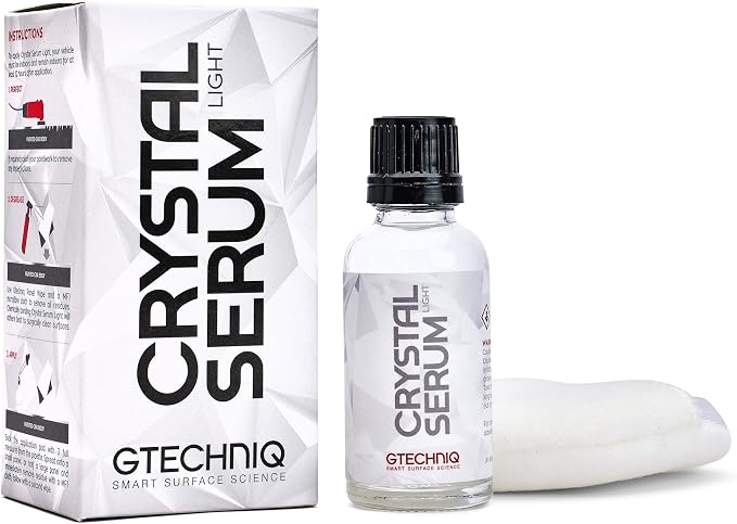 Gtechniq Crystal Serum Light Ceramic Coating for Cars, 1.7 fl oz | High Gloss Shine, Swirl and Chemical Resistance, Up to 5 Years Protection