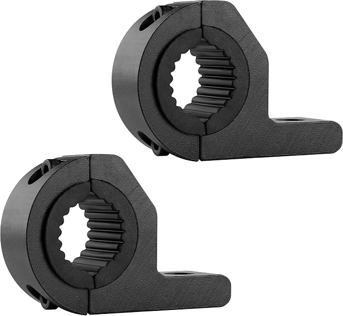 2PCS Motorcycle Light Bar Mounts - Universal 0.75" 1" 1.25" Tube Clamp LED Light Bar Bracket Kit for Motorcycle Driving Lights - Roof Rack Lights of Most ATVs UTVs Trucks