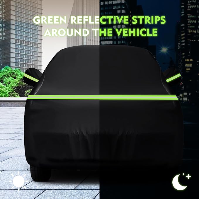 QUNSUNUS Car Cover for Land Rover Defender 110 2020-2025 with Cotton Lining | Waterproof Outdoor All-Weather Heavy 420D Defender 110 Car Cover, with Zipper and Straps, for Dust, Sun, Wind Protection
