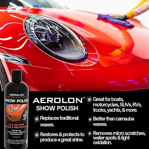Show Polish: High Gloss Polish and Base Coat Sealer, Liquid Car Wax Shine with Polymer Paint Sealant Protection, Base Coat Sealant, All-in-One Polish and Protectant - 1 Gallon