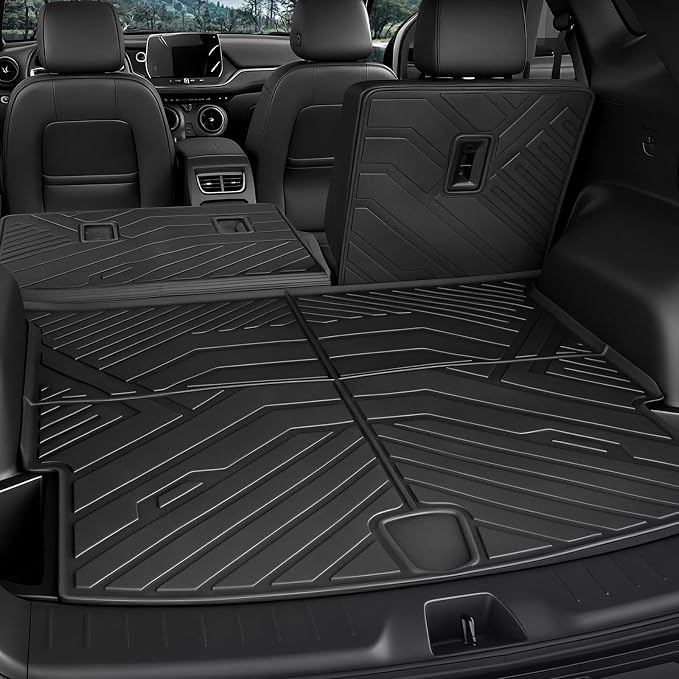 Floor Mats for Chevy Blazer Gas 2019-2026, All Weather Floor Mats Trunk Cargo Liner with Backrest Protectors and Door Sill Guards Accessories, Full Coverage Set (Not fit EV Models)