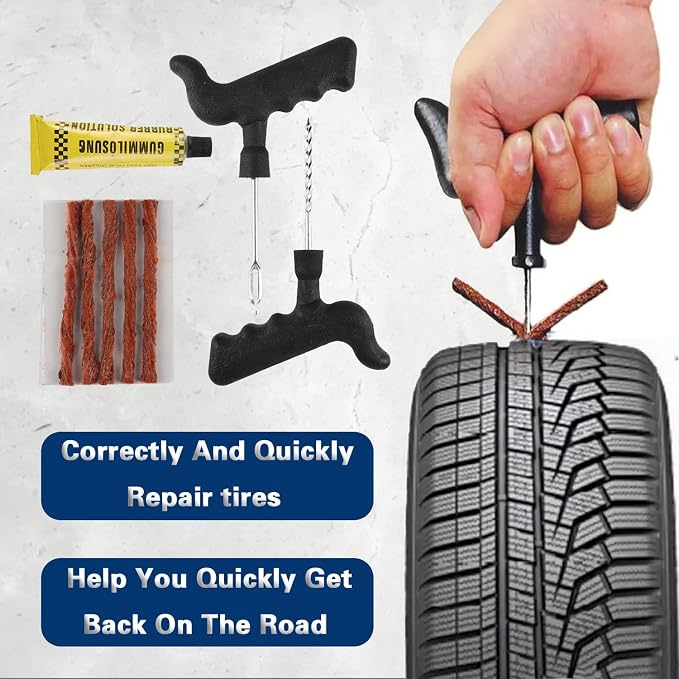 Tire Repair Nail Vacuum Tire Repair Kits Tire Screws Plug Fast Tool Self-Service Suitable for Car Motorcycle Jeep Tire Puncture Repair (50Pcs)