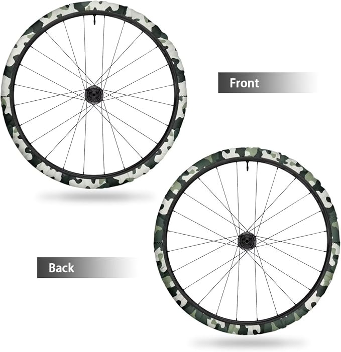 Wheelchair Wheel Covers Camouflage Print 2 PCS Wheelchair Tyre Covers Neoprene Wheel Cover for Transport Wheelchair Wheels