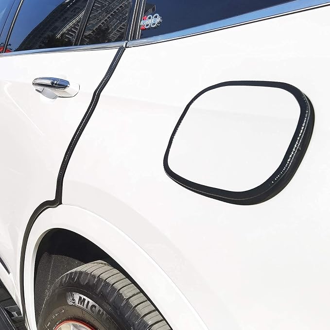 Edge Trim Black U-Channel Rubber Trim Edge with Steel 1/2" X 3/8" - Fit Gap 3/64" to1/4 Car Door Edge Sealing Strip PVC Weather Stripping with Metal, Metal Edge Protector, 12FT