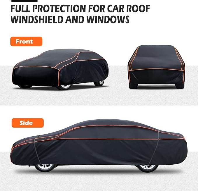 Hail Protector Car Cover, Thickened Multi-Layered EVA Car Hail Protector Size A4 Fit for Dodge Charger, Lincoln Mkz, Lexus LS Rain (199-208 inch)