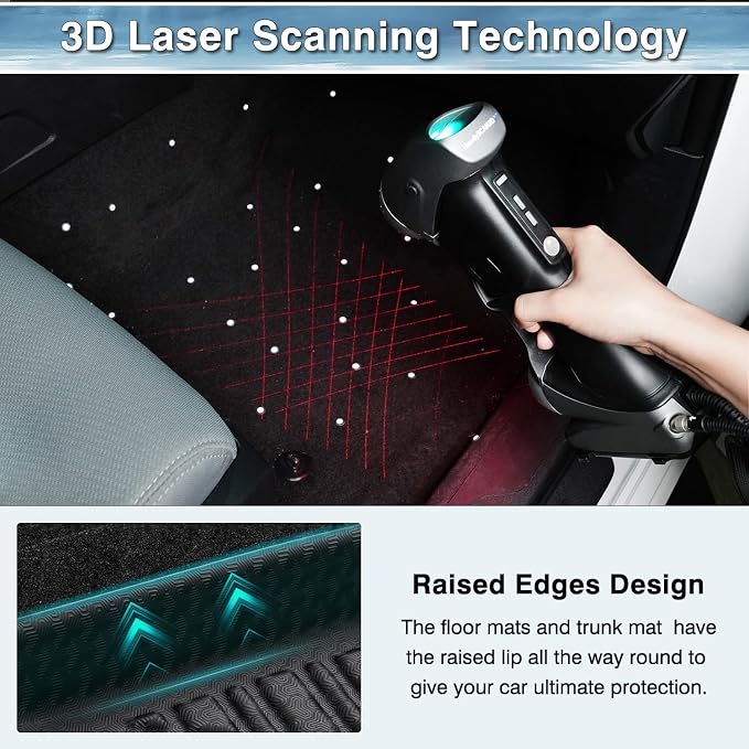 Mixsuper Floor Mats for 2022-2026 Honda Civic Sedan/Hatchback/Sport and 2023-2025 Acura Integra, All Weather 3D TPE Floor Liners 1st & 2nd Row Heavy-Duty Car Mats, Black (for 2nd Row w/o USB Port)