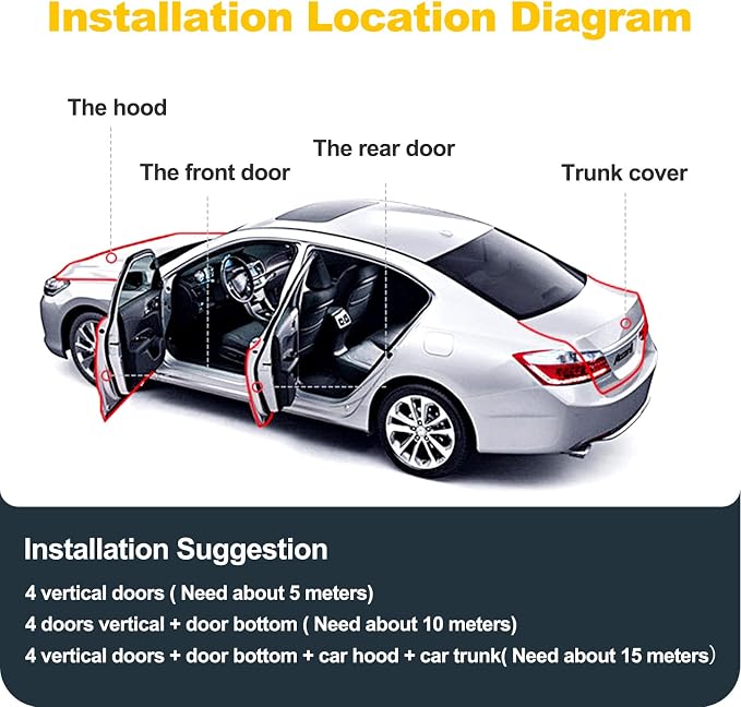 Car Door Protector Edge Guards,Rubber Door Edge Guard No Glue Car Accessories Rubber U Shape Car Trim Door Protectors Seal for Sedan, Trucks, SUV, ATV, Boats(16.4FT,White)