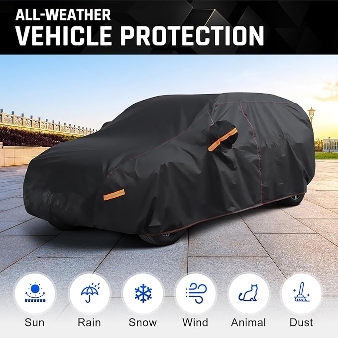 All-Weather Honda CRV CR-V Car Cover (1997–2026) - Waterproof Heavy Duty SUV Cover Custom Fit for 1997–2026 Honda CRV LX, EX, EX-L, Sport, Sport Touring, Hybrid & SE