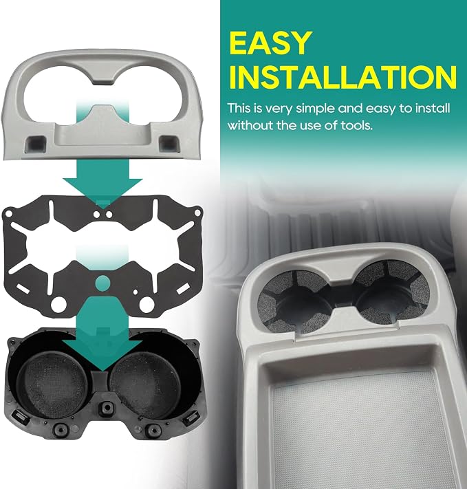Cup Holder Insert for Honda Odyssey 2011-2017, 6 mm | EVA Foam, Dual Cup Holder, 6 mm Thickness, Interior Accessory