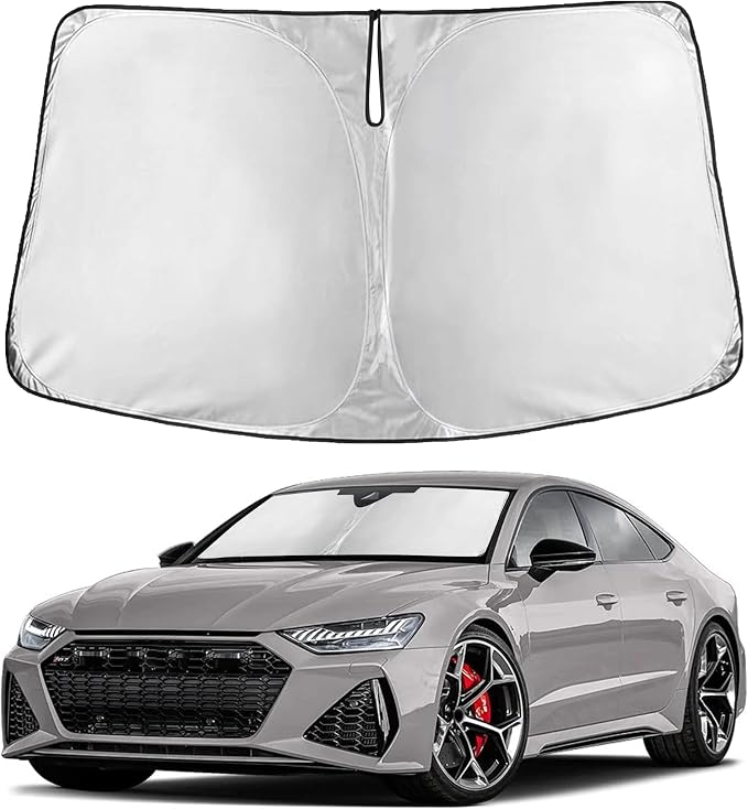 EcoNour Windshield Sunshade Compatible for Audi RS 7 2014-2024 2025 2026, Sun Visor for Front Windshield & Window Sun Shade Cover, UV Heat Blocker & Protector, Car Accessories