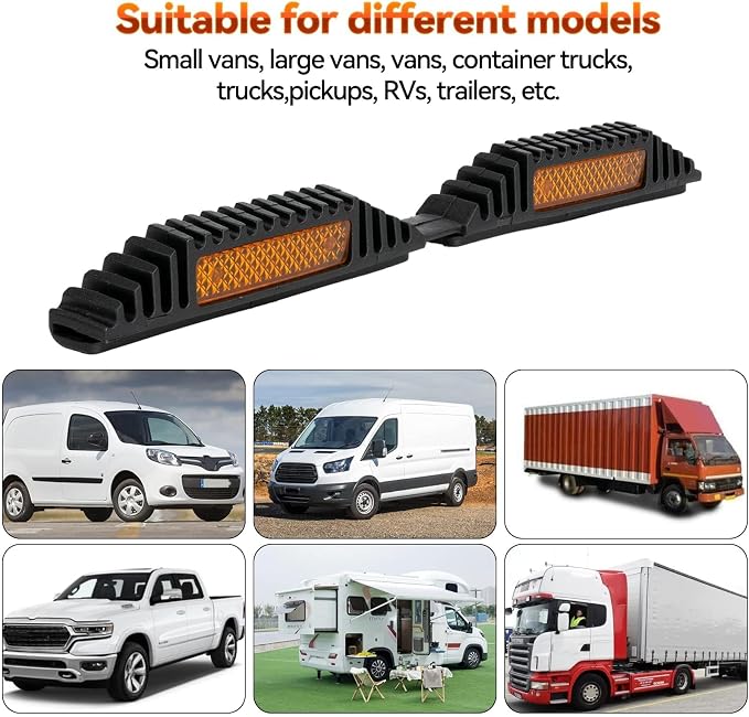 AUTOXBERT 4PCS Car Door Guard Protector Edge Strip Cover Reflectors Anti-collision Sticker for vans, trucks, pickups, RVs, and more (Yellow)