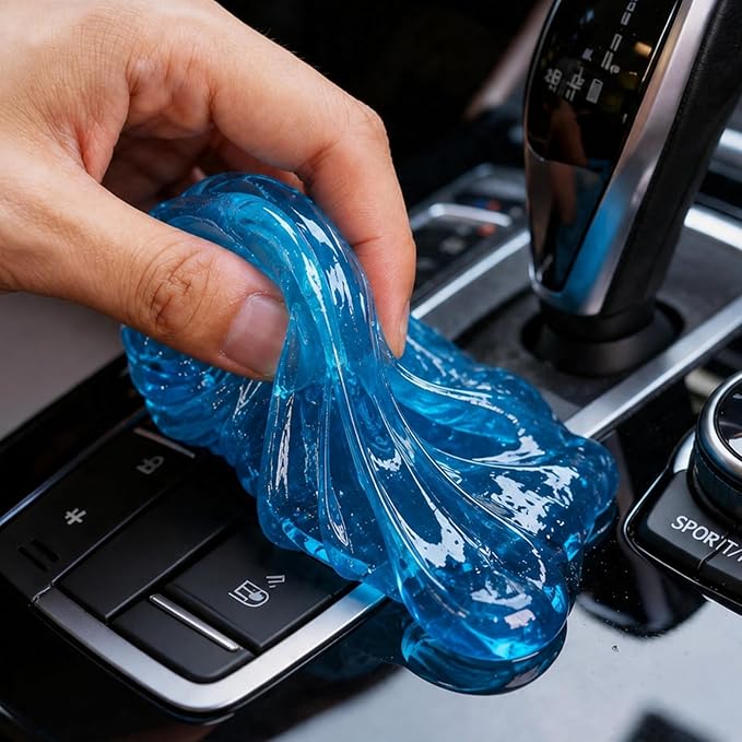 toretark Car Cleaning Gel Reusable Interior Car Cleaner Putty, Natural Auto Detailing Slime for Vents & Crevices, Universal Car Accessories Gift for Men & Women, Blue