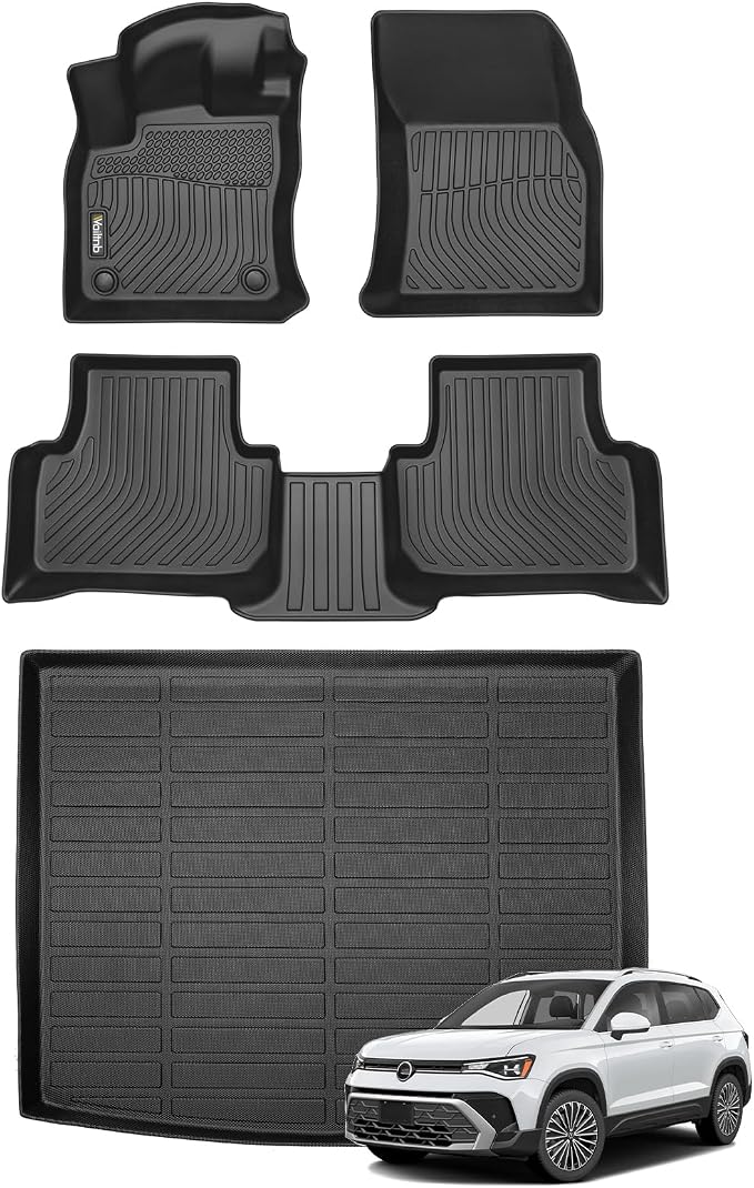 Floor Mats & Cargo Liner for Volkswagen Taos AWD 2022-2025 2026 Custom Fit Waterproof Durable Easy to Clean fit for Volkswagen Taos AWD 2022-2025 Accessories Black