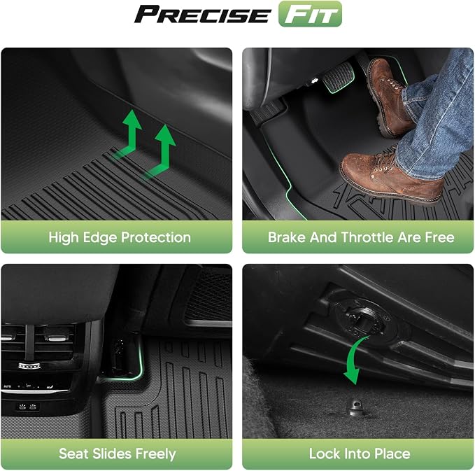 Floor Mats for Chevy Tahoe/GMC Yukon 7 Seats Bucket Seat (Not for Yukon XL) 2021-2025 2026, All Weather Cargo Liner for Tahoe Accessories, Heavy Duty Car Mats, Car Accessories