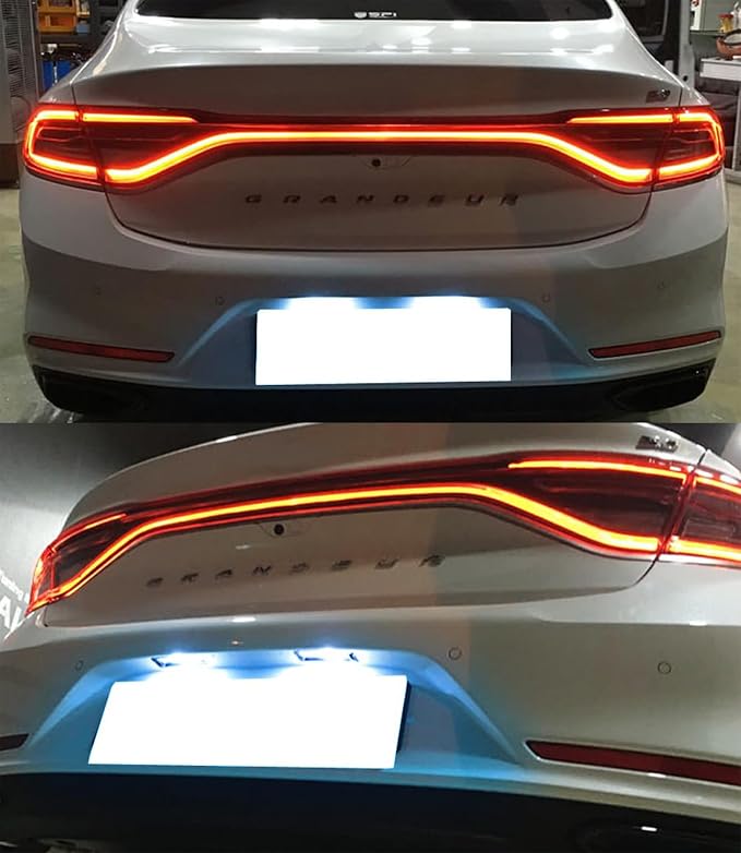iJDMTOY Ice Blue Full LED License Plate Light Kit Compatible With Hyundai 2018-up Sonata Elantra, Kia 2017-up Niro Cadenza K7, 18-up Rio, 21-up K5, 18-SMD Aqua LEDs & Can-bus Error Free