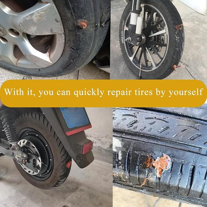 Tire Repair Kits, Car Tire Repair Kits, Tire Repair Strips, for Tubeless Tires, for Motorcycles, Trucks, Cars, Tractors, ATVs, Jeeps, ETC