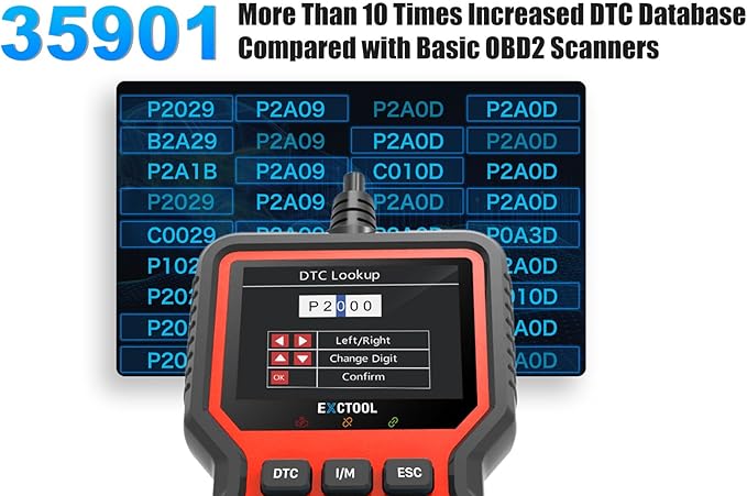 Car OBD2 Scanner Diagnostic Tool Vehicle Check Engine Light Code Reader with Reset, Live Data and Full OBD II Modes Compatible with Model Year 1996+ Cars & Light Trucks