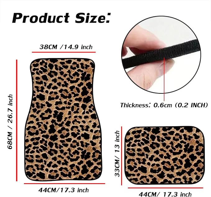 Car Floor Mats Non-Slip Automotive Floor Mats All-Weather Front Rear Car Floor Foot Mat Sets of 4 Pieces Foot Mats Rugs Carpet for Car Trucks SUV Sedans (NO.32)