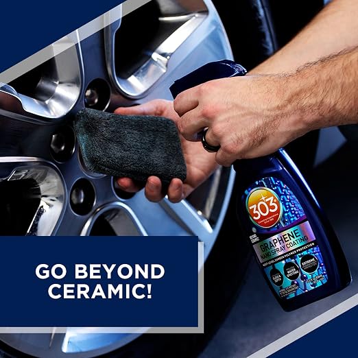 303 Graphene Nano Spray Coating for Cars, 15.5 oz | Delivers graphene protection with enhanced gloss, water beading, and UV resistance.