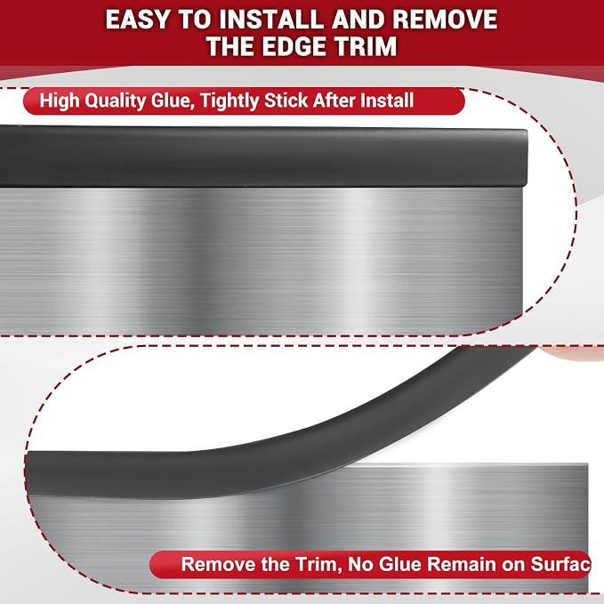 Rubber Edge Trim, 1/4"(6mm) Self Adhesive Flexible U Channel Edge Protecter for Sheet Metal, Glass, Flexiglass and Plywood, Fit for 7/32"-9/32" Width Edge, Black Color, 10Ft, EPDM Material