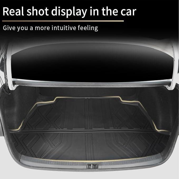 AOMSAZTO Cargo Liner Compatible with 2014-2019 Toyota Corolla Sedan | Custom Fit Trunk Mat Behind 2nd Row | All Weather Protection Cargo Mat Compatible with 2014-2019 Corolla Sedan Models
