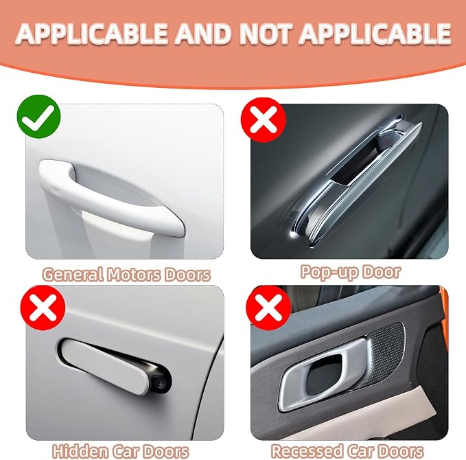 10 pcs Bling Diamond Car Door Handle Stickers, Bling Car Accessories for Women, Universal Rhinestone Crystal Glitter Door Handle Protector Stickers and Decals, Scratch Safety Reflective (Champagne)