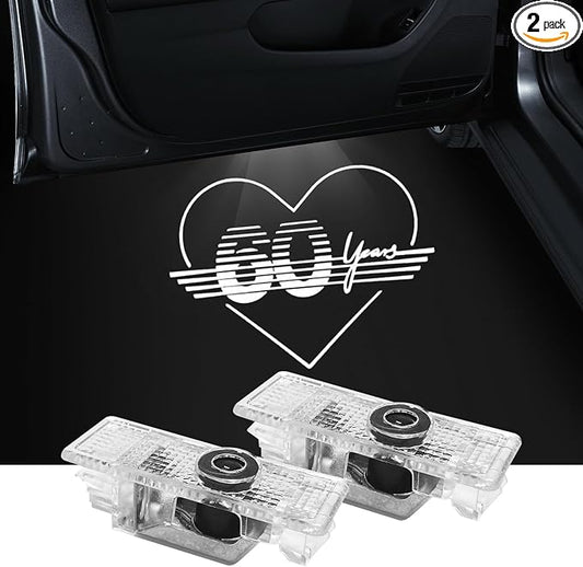 2Pcs Car Door Lights Projector for Clubman/Countryman/Paceman/Sports/Cooper R55 R56 R57 R58 R59 R60 R61 F55 F56 F57 Car Accessories - Ghost Shadow Welcome LED Puddle Lights (60)