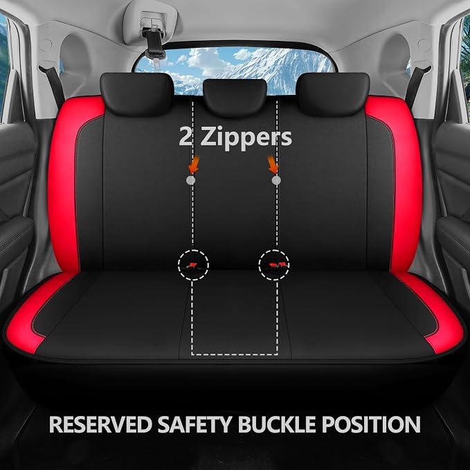 HChengkikz Full Set Neoprene Waterproof Car Seat Covers,Seat Protectors | Water Resistant Seat Protectors, Airbag Compatible, Universal Fit for Sedans, SUVs, Trucks, Vans