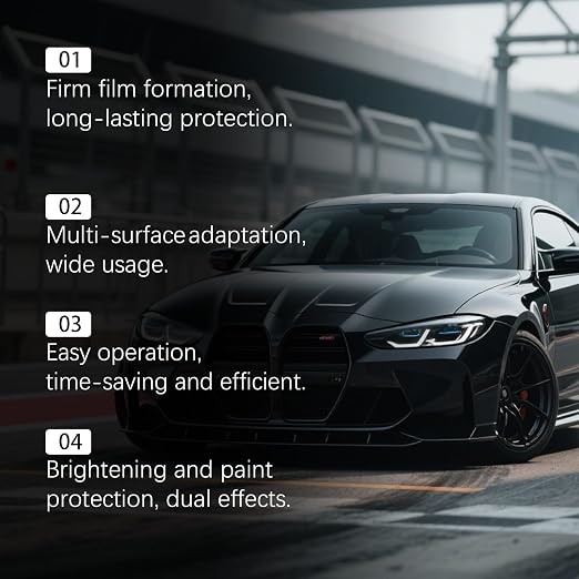 Nano Ceramic Coating for Cars, Quick Coat Restore Spray for Car Detailing | High Gloss Mirror Shine, UV & Scratch Protection, Easy Application No Residue, Long-Lasting Polish Restore (2pcs)