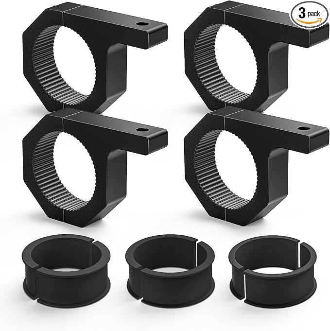 Nilight 4PCS Roll Bar Clamps Mounting Brackets LED Light Mount Clamp Tube Lights Mounts Fit on 2.135" 2.25" 2.375" 2.5" Bull Bars Roof Racks Rolls Cages for ATV UTV Truck