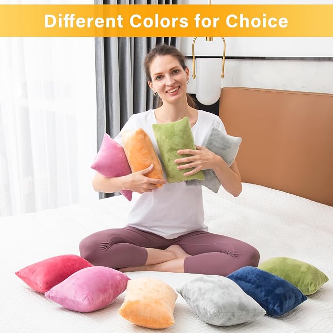 1 MIDDLE ONE 2 Pack Small Pillow, Memory Foam Mini Pillow 11 X 7 Inches for Travel, Sleeping, Nap and Neck, Knee, Lumbar Support, Tiny Cushion for Pet, Dogs (Blue)