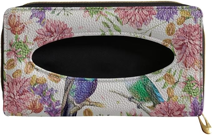 Humming Bird PU Leather Tissue Box Holder Car Visor Accessories Universal Fit Mask Holder for Sedans SUV Vans Trucks