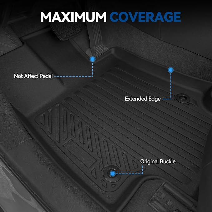 Custom Fit Floor Mats for Toyota RAV4 Hybrid 2026(Not for Phev) | (Not for Cargo Area with subwoofer) All Weather TPE Floor Liners & Trunk Mat & Backrest Mats | Full Set Interior Accessories