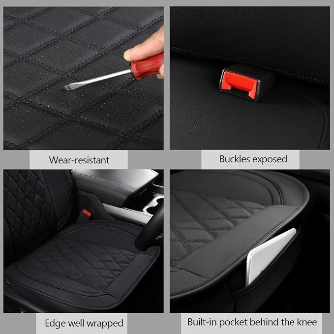 MIROZO Front Seat Covers for Ram,Waterproof Truck Seat Cover Car Seat Protector Compatible with 2009-2026 RAM 1500/2500/3500 Crew Quad Cab Pickup Cushions (2 PCS Front,Black)