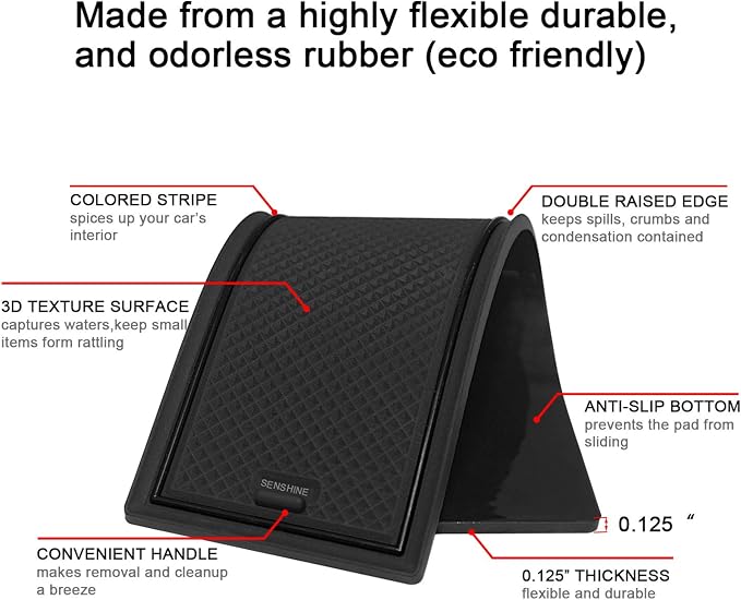 for Honda Civic Accessories 2022 2023 2024 2025 2026 11th Gen Sedan Cup Holder Insert Center Console Liner Door Slot Mats Pad Coaster Trim Premium Rubber Custom Interior 17PC Set (Black Trim)