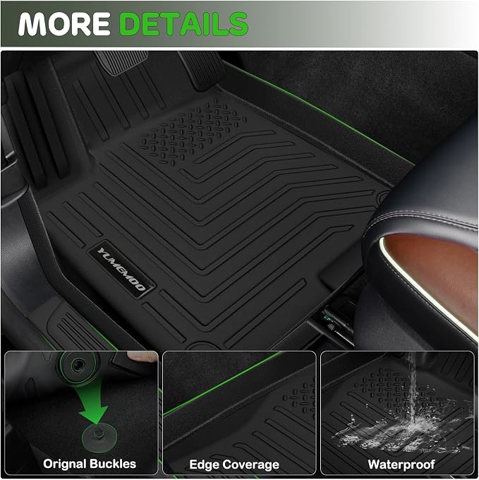 Floor Mats for 2023-2026 Kia Sportage Hybrid Upgrade Trunk Mat with Backrest Mat All Weather TPE Floor Liners Fit for Sportage 2026 Anti-Slip Full Set Car Accessories(Not Fit PHEV)